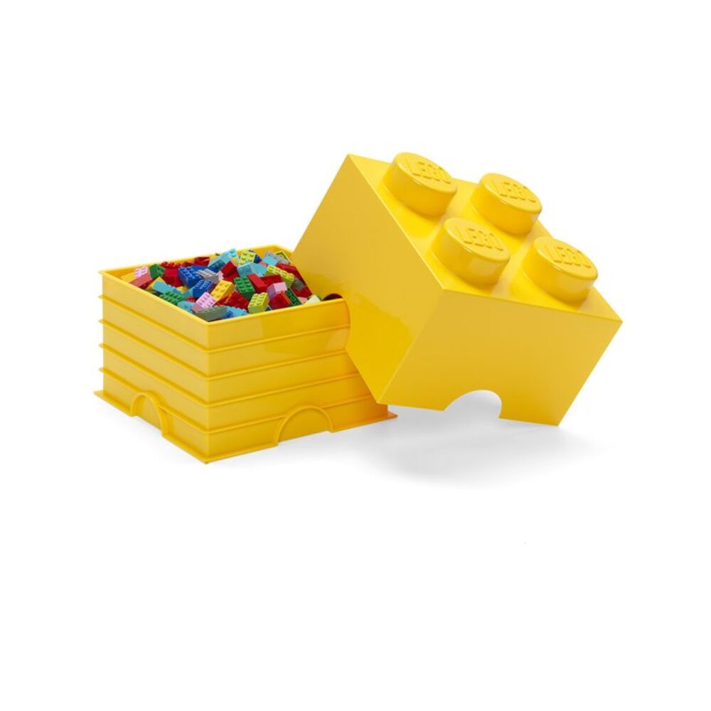 LEGO Stackable Storage Brick With 4 Knobs, Bright Yellow COLLECTIBLES